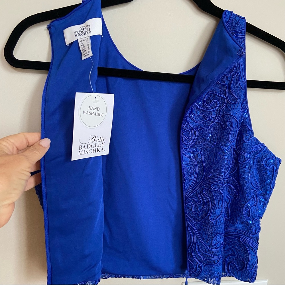 NWT Badgley Mischka RAINA Top 2‎ - Picture 8 of 9